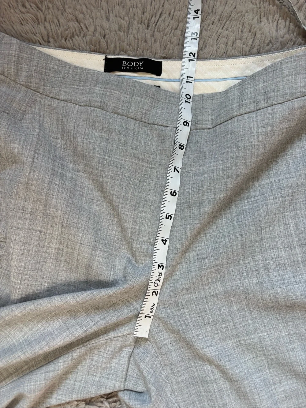 Y2K Body By Victoria Bridget Fit Grey Gray wide left Trouser work Pant size 10